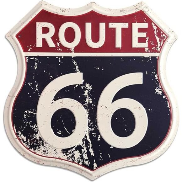 Route 66 Signs Vintage Road Signs High Way Metal Tin Sign for Wall Decor 12"x12" - Picture 7 of 7